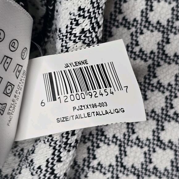 BCBG MaxAzria Jaylenne Peplum Top Round Neck Sleeveless Geometric Print Size L - Picture 13 of 13